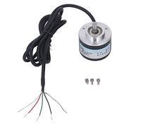 Fafeicy Encodeur Rotatif, Encodeur Optique Incrémental 600P/R avec Boîtier en Acier Inoxydable et Engrenages Résistants aux Hautes Températures, pour Large Tension DC 5-24 V Arbre de 6 Mm (360P/R)