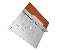 Fafeicy Ensemble de 3 Plaques de Routeur en Aluminium, Plaque de Défonceuse pour Bois avec échelle Claire 24,4x23,9 Cm, Auxiliaire de Fraisage pour établi de Menuiserie (SILVER)