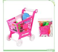 Fafeicy Ensemble de jeu de chariot de caddie pour enfants Chariot D'achat pour Enfants Trolley Play Set 21pcs puericulture jouets