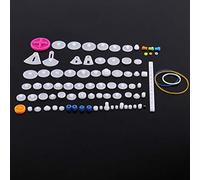 Fafeicy Ensemble D'engrenages en Plastique, Kits de Vis sans Fin de Courroie de Poulie Roues Dentées Engrenages de Broche en Plastique, Pièces de Bricolage de Jouet de Moteur(85 Kinds of Gear Pack)