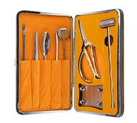 Fafeicy Ensemble D'outils de Craquelins de Fruits de Mer en Acier Inoxydable 8 Pièces, Craquelins de Pince de Crabe de Homard avec Sac de Rangement de Ciseaux de Fourchettes, pour Noix