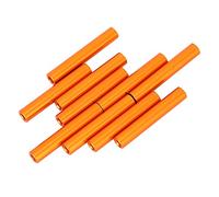 Fafeicy Entretoise en Aluminium, Entretoise Ronde Anodisée pour Avion RC et Quadrirotor, M3x30mm, 10 Pièces, Couleur Orange pour Drone et UAV