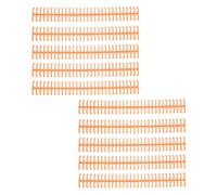 Fafeicy Épines de Liaison Adhésion Brillante 10pcs 30 Trous Bande de Plastique pour Feuille en Vrac 1/2 Pouce de Diamètre pour une Compilation Facile (ORANGE)