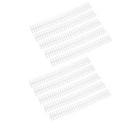 Fafeicy Épines de Liaison Adhésion Brillante 10pcs 30 Trous Bande de Plastique pour Feuille en Vrac 1/2 Pouce de Diamètre pour une Compilation Facile (Couleur transparente)