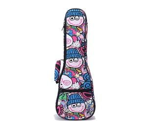 Fafeicy Étui pour ukulélé de Concert avec Sac à Dos à Rembourrage épais pour Le Rangement des Performances, Bretelles Multi-Poches en Toile pour Les Concerts et Les Voyages (23 Pouces)