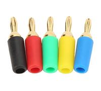 Fafeicy Fiche Banane Laiton 2,5mm 4 Feuilles, Connecteur Banane à Vis, pour