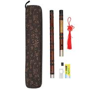 Fafeicy Flûte de Bambou Professionnelle Flûte en Bambou, Flauta Transversal Bambu Em C C Cot 8 Ans Dried Dizi Amère avec Film de Corporel en Relief et Colle Solide
