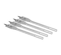 Fafeicy Forets à Bois Plats Ensemble de Forets à Bois 4 Pièces en Acier à Haute Teneur en Carbone de 20 Mm avec Conception D'épine de Coupe pour le Perçage Précis de Trous Ronds
