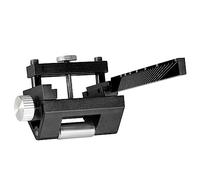Fafeicy Gabarit D'affûtage Support de Fixation de Ciseau à Bois en Alliage D'aluminium à Angle Réglable avec Conception de Rouleau étendu pour L'affûtage des Outils de Travail du Bois (BLACK)