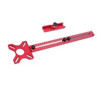 Fafeicy Gabarit de Circulaire de Routeur, Outil de Gabarit de Routeur, Support de Rainure de Fraisage Réglable en Alliage D'aluminium avec Double échelle pour le Travail du Bois, de