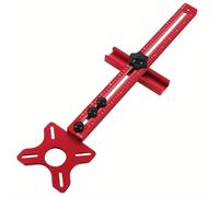 Fafeicy Gabarit de Coupe Circulaire pour Routeur, Support de Rainure de Fraisage en Alliage D'aluminium avec Base Amovible, pour le Travail du Bois, Rainure Circulaire et Coupe des Bords (rouge)