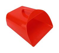 Fafeicy Grande Pelle à Nourriture, Pelle à Seau en Plastique Fermée avec Poignée Latérale Robuste pour Sable, Glace, Céréales, Bétail, Aliments Secs, Cuisine, Utilisation Marine, Rouge