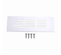 Fafeicy Grille de Ventilation en Aluminium, Couverture D'air de Porte D'armoire pour Mur de Plafond de Meuble à Chaussures de Garde-robe, Panneau de Persienne Rectangulaire de 50 X 150 (SILVER)