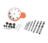 Fafeicy Guide de Forage à Centrage Automatique avec 8 Tailles D'embouts | Acier allié, Inoxydable, Guide de Perçage, Embouts de 3 à 10mm, Travail du Bois, Supports Flottants, Serrage de 0 à 60mm,