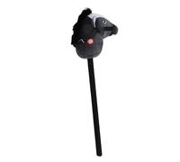 Fafeicy Hobby Horse Stick Toy 70 Cm Stick Riding with Wesining Sons Cartoon Horse Head Design for Kids Indoor Outdoor Play (Black)