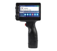 Fafeicy Imprimante à Jet d'encre Portable, Mini Pistolet Intelligent avec écran Tactile LED HD de 4,3 Pouces, sans Cartouche de 12,7 Mm pour Code QR et Code-Barres (Plug UE 100-240V)