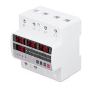 Fafeicy Interrupteur de Transfert de Phase Triphasé Rail DIN 100A AC220V | Sélecteur électrique Automatique, Protection contre Surtension, Sous-tension et surintensité, LCD en Temps
