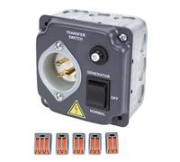 Fafeicy Interrupteur de Transfert Manuel pour Générateur, Panneau de Prise 15A 1800W for Alimentation de Secours