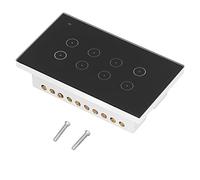 Fafeicy Interrupteur Mural Intelligent, Interrupteur Tactile ABS avec Commande Vocale APP, Télécommande 8 Gangs 95 à 250 V AC pour Maison, Bureau, Hôtel, Appartement, Commutateur WiFi Compatible
