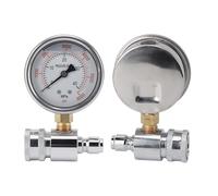 Fafeicy Jauge de Nettoyeur Haute Pression 6000psi en Acier Inoxydable, Connexion Rapide 3/8 Pouces pour le Nettoyage des Pièces D'équipement