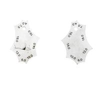 Fafeicy Jauge de Soudage en Acier, Outil de Règle de Poche en Acier Inoxydable pour l'inspection des Coutures, Mesure de l'épaisseur de la Soudure d'angle et de la Taille du Pied pour les Soudeurs