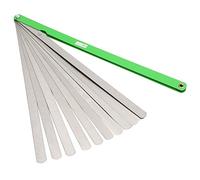 Fafeicy Jauge d'épaisseur d'écart de 300 mm, 17 lames métriques, outil de mesure en acier inoxydable d'épaisseur 0,02-1 mm, conception rotative et pliante, Pour la moteur, bougie, soupapes.