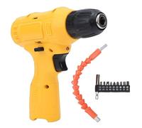 Fafeicy Jeu de Perceuses sans Fil, Mandrin de 3/8 Pouces, Couple 0 à 600 Tr/min, 15n. M avec 10 Embouts, Arbre Flexible pour le Travail du Bois et le Bricolage à Domicile