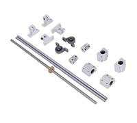 Fafeicy Jeu de Vis à Plomb de 500mm 8mm T8 avec Bloc de Roulement de Support D'arbre Linéaire D'axe Optique de 500mm pour Kit de Mouvement Linéaire de Machine CNC D'imprimante 3D