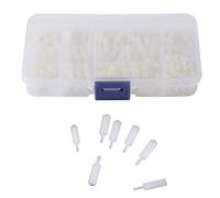 Fafeicy Jeu d'écrous de Boulons Hexagonaux en Nylon 200 Pièces, Différentes Tailles M2.5 avec Boîte en Plastique, étanche et Résistant, Bien fabriqué, Rangement Pratique