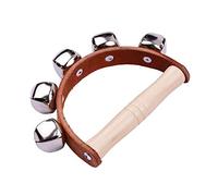 Fafeicy Jingle Bells en Bois à la Main Sleigh Bells, Kids Handbell Tambourin Instrument de Musique pour les Enfants, Promouvoir le Sens Rythmique et Améliorer le Rythme (2)