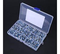 Fafeicy Kit Assortiment de Résistances Variables, Kit de Potentiomètres 375 | Potentiomètres Ajustables pour Projets électroniques, Automobiles et Informatiques, Plage de 100 Ohms à 1 Mégohm, Rangement
