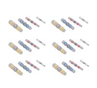 Fafeicy Kit de Borne de Connecteur de Bout de Fil 50pcs THATRINE TIRS, Ensemble de Terminaux de Serrage Thermique Imperméable Isolés, pour L'automobile, les Navires et Plus avec une