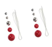 Fafeicy Kit de Boules de Pendule Physique, Pendule Simple de 10 Pièces avec Boules en Plastique en Acier Interchangeables et 2 Cordes, pour Expérience de Conservation (Ensemble de 5 Billes à
