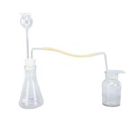 Fafeicy Kit de Collecte de Génération de Gaz, Outil Polyvalent D'expérimentation de Gaz, Ensemble D'entonnoirs à Long Col, Bouteille Conique de 150 Ml, 125 Ml pour les Expériences sur