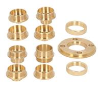 Fafeicy Kit de Guide de Routeur en Laiton avec 8 Tailles d'adaptateur de 10 Mm à 30 Mm et 2 écrous de Verrouillage pour le Routage de Charnières en Queue d'aronde pour le Travail du Bois
