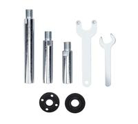 Fafeicy Kit D'écrous à Bride pour Meuleuse D'angle en Acier au Carbone | Filetage 5/8-11 3 Tiges D'extension 80/100/140 Mm avec 2 Clés pour Couper, Convient aux Meuleuses Makita