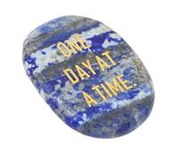 Fafeicy Labradorite S'inquiète des Pierres pour les Pierres de Méditation Gravées de Soulagement de l'anxiété avec un Message Inspirant (Lapis lazuli)