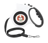 Fafeicy Laisse Rétractable de 5 M pour Chien, en Polyester TPP Ultra-résistant avec Rotation Anti-nœuds à 360° et Lumière LED, Système de Freinage à Une Touche pour Chiens Moyens et