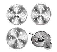 Fafeicy Lame de Scie pour Tondeuse à Gazon, 3 Pièces, Lames de Rechange en Acier allié avec 40 60 80 Dents pour Débroussailleuse Coupe Gazon Tondeuse à