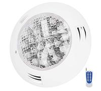 Fafeicy Lampe sous-Marine 24 LED RVB avec Télécommande à 12 Touches AC 12 V 24 W IP68 étanche, éclairage Mural pour Piscine, Spa, Fontaine, Décoration