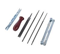 Fafeicy Lime d'affûtage de Tronçonneuse, Ensemble d'outils en Acier allié avec 8 Pièces pour Un Entretien Efficace et Une Utilisation en Menuiserie