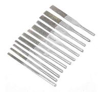 Fafeicy Lime Diamantée de 6 Mm, Kit d'outils de Meulage en émeri en Alliage Métallique avec 12 Limes de Machine Coniques à Tige de 3 Mm pour le Meulage Alternatif, le Limage, la Sculpture, la