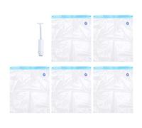 Fafeicy Lot de 5 Sacs de Rangement de Filaments avec Extracteur de Pompe à Air, Pochette de Scellée en Plastique pour Pièces D'imprimante 3D, Grande Taille 13 X 11,8 Pouces,