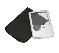 Fafeicy loupe de Poche, 3X et 6X, avec lentille en Cuir et lumière LED pour Cartes de crédit, pièces de Monnaie et Timbres