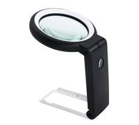 Fafeicy Loupe Portative, Lumière LED 30X 10X, Conception Pliable, Parfaite pour Lire des Journaux et des Livres pour Les Personnes âgées et Les Malvoyants (Black)