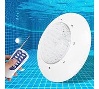 Fafeicy Lumière de Piscine, Lumière sous-Marine PC ABS RVB 360 LED 35 W AC12 V IP68 Télécommande 3000 LM 120 Degrés pour Fontaine de Piscine, Aquarium, Décoration Extérieure