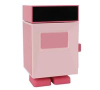 Fafeicy Machine de Sélection de Réponses, Veilleuse à Manivelle en ABS avec écran Matriciel, Batterie 1200 MAh, 10 Animations, Décoration de Bureau pour Bureau, Maison, étude, Relaxation (Pink)