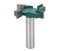 Fafeicy Mèche de Routeur CNC à 4 Cannelures de Diamètre de Coupe de 2 Po, Tige de 1/2 Po pour Aplatir et Raboter les Dalles, Pointe en Carbure pour Routeurs Portatifs CNC en Bois MDF contreplaqué