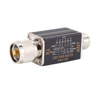 Fafeicy Mettre SWR, Testeur de Rapport d'onde Portable Portable avec 6 Indicateurs LED, Interface SO239, Plage de 1 à 30 MHz de Puissance 10W pour Le Réglage de L'antenne Radio Ham