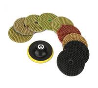 Fafeicy Meules Diamantées Rondes 10 Pièces, Outils Abrasifs à Haute efficacité pour Polir le Marbre, le Granit, le Quartz, Diamètre 100mm